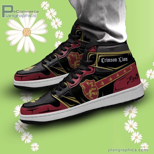 crimson lion jd sneakers black clover custom anime shoes 538 Gnl7h