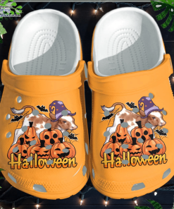 cute cow witch and pumpkins shoes clog halloween day crocs crocband clog QhiQV