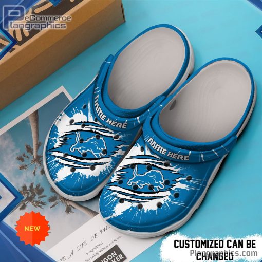 detroit lions crocs personalized dlions football ripped claw clog shoes 214 ArkVQ