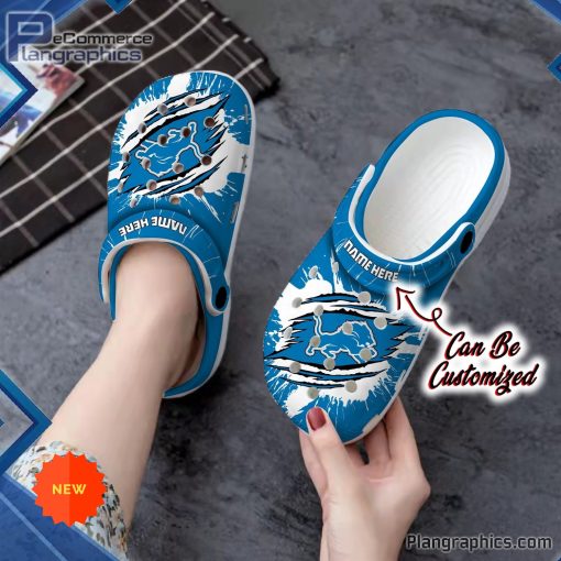 detroit lions crocs personalized dlions football ripped claw clog shoes 98 35DNA
