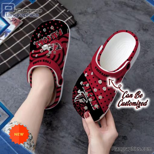football crocs personalized atlanta falcons polka dots colors clog shoes 209 Q06X2