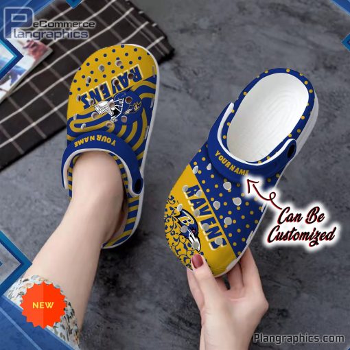 football crocs personalized baltimore ravens polka dots colors clog shoes 207 2Jj0e