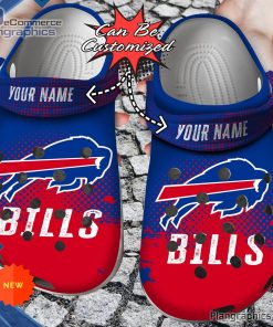 football crocs personalized buffalo bills half tone drip flannel clog shoes 89 Bvvgj