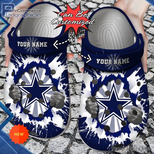 football crocs personalized dallas cowboys hands ripping light clog shoes 78 2CgPE