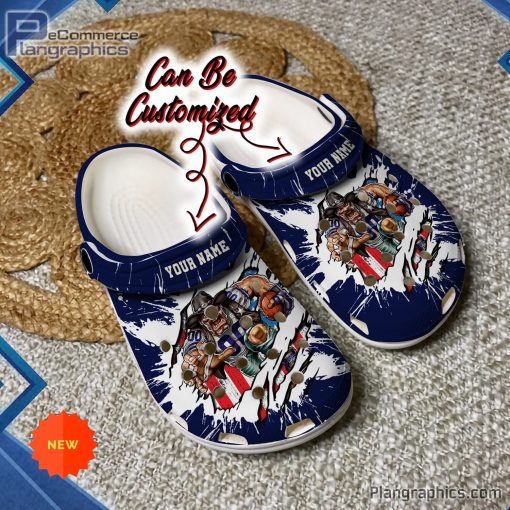 football crocs personalized dallas cowboys mascot ripped flag clog shoes 194 muyC2