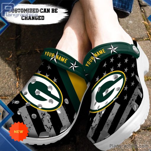 football crocs personalized green bay packers american flag clog shoes 189 2CR7Z