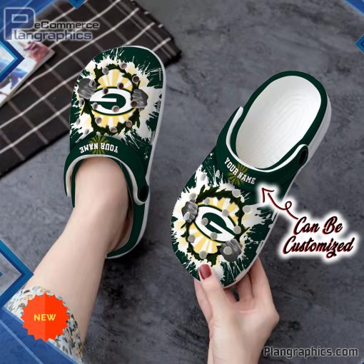 football crocs personalized green bay packers hands ripping light clog shoes 188 ZfRng