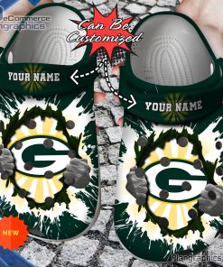 football crocs personalized green bay packers hands ripping light clog shoes 71 nQqDA