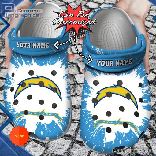 football crocs personalized los angeles chargers team clog shoes 57 hHbEE