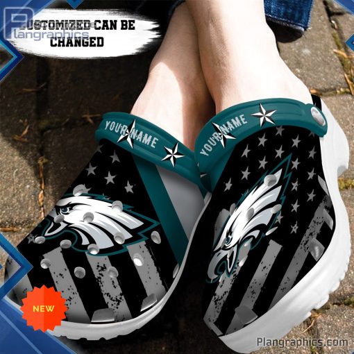 football crocs personalized philadelphia eagles american flag clog shoes 165 vYJU2
