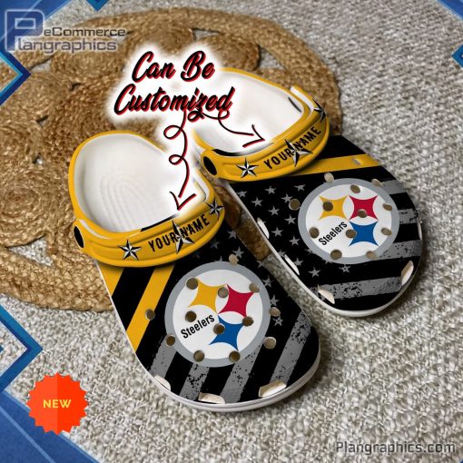 football crocs personalized pittsburgh steelers american flag clog shoes 44 oaEJL