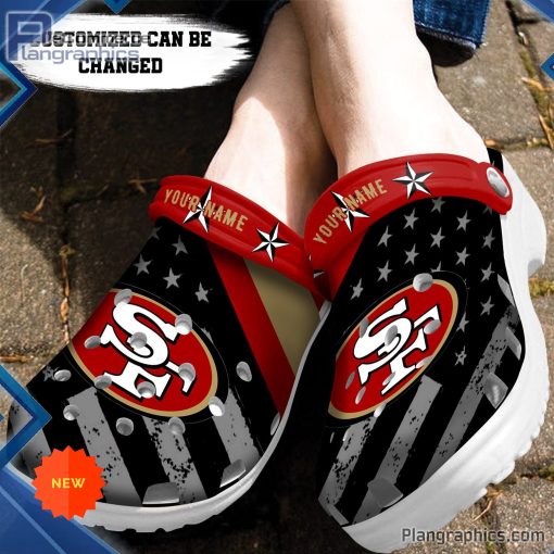 football crocs personalized san francisco 49ers american flag clog shoes 156 rUYc4
