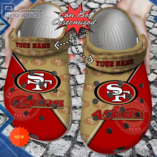 football crocs personalized san francisco 49ers team pattern clog shoes 36 G5ilG
