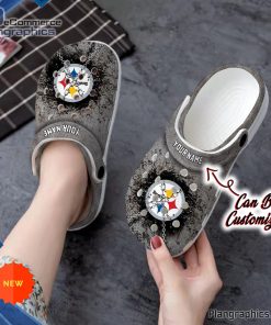 football crocs pittsburgh steelers personalized chain breaking wall clog shoes 145 pENRa