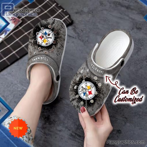 football crocs pittsburgh steelers personalized chain breaking wall clog shoes 145 pENRa