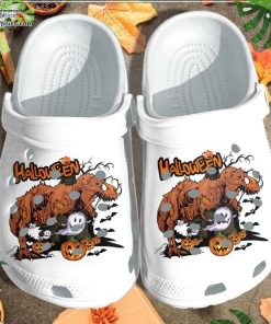 ghost dinosaur creepy pumpkins shoes clog halloween cartoon crocs crocband clog h7bha