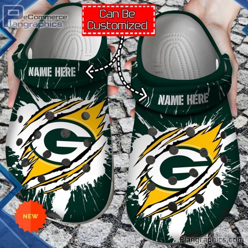 green bay packers crocs personalized green bay packers football ripped claw clog shoes 143 xPdQc