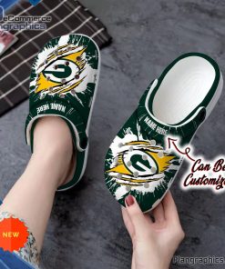 green bay packers crocs personalized green bay packers football ripped claw clog shoes 26 OUqHJ