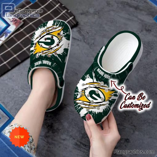 green bay packers crocs personalized green bay packers football ripped claw clog shoes 26 OUqHJ