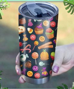 halloween candy pattern stainless steel tumbler cup 73 oaUN5
