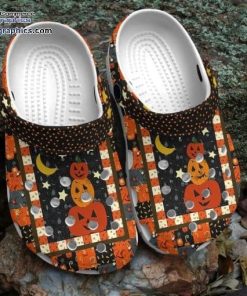 halloween cheeky pumpkin sku 1270 custom crocs clogs shoes D1O69