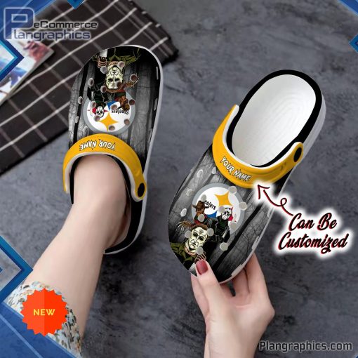 halloween crocs personalized pittsburgh steelers horror movie clog shoes 137 YqMCv