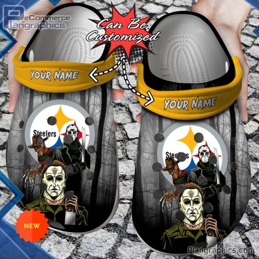 halloween crocs personalized pittsburgh steelers horror movie clog shoes 20 x0QCo