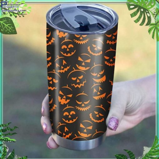 halloween face pattern stainless steel tumbler cup 12 e7l3R