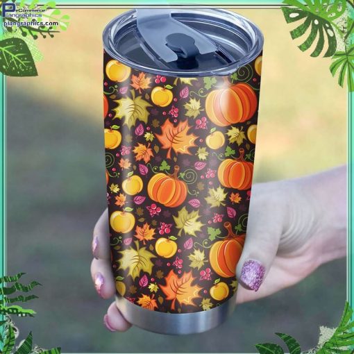 halloween pumpkin pattern stainless steel tumbler cup 66 2DI4s
