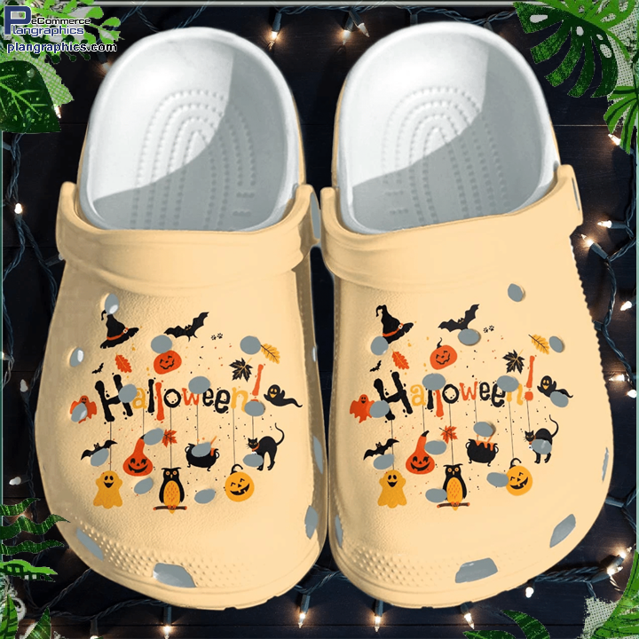 Halloween Symbols Witch Pumpkin Icons Shoes Clog Crocs Crocband Clog ...