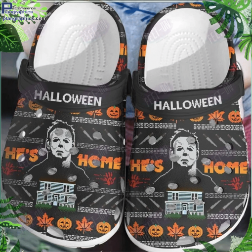 hes home michael myers horror movie halloween crocs classic clogs shoes 296Sk
