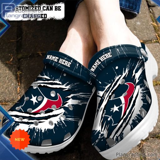 houston texans crocs personalized htexans football ripped claw clog shoes 136 ugl2x