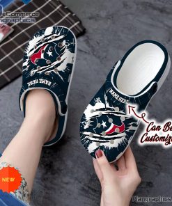 houston texans crocs personalized htexans football ripped claw clog shoes 18 zAaAl
