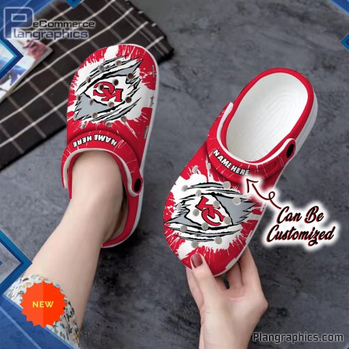 kansas city chiefs crocs personalized kc chiefs football ripped claw clog shoes 16 dVpnV
