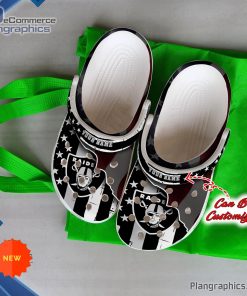 las vegas raiders crocs personalized lv raiders team american flag line clog shoes 132 m5dyB