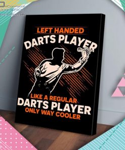 left handed darts player cooler matte wall art canvas and poster 10icT