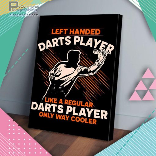 left handed darts player cooler matte wall art canvas and poster 10icT