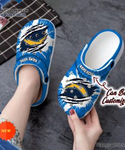 los angeles chargers crocs personalized la chargers football ripped claw clog shoes 13 2HBB0