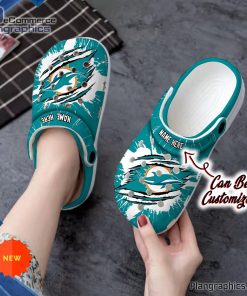 miami dolphins crocs personalized mdolphins football ripped claw clog shoes 12 9b1Jh