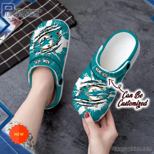 miami dolphins crocs personalized mdolphins football ripped claw clog shoes 12 9b1Jh