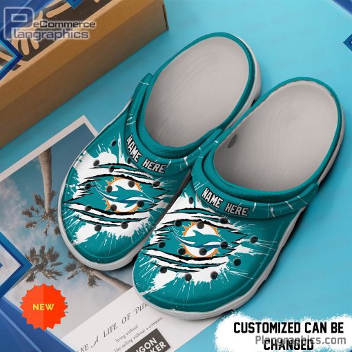 miami dolphins crocs personalized mdolphins football ripped claw clog shoes 130 ifh4x