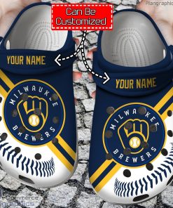 personalized name baseball milwaukee brewers crocs clog shoes pdmQN