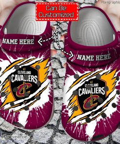 personalized name logo basketball cleveland cavaliers claw crocs clog shoes fmhUY