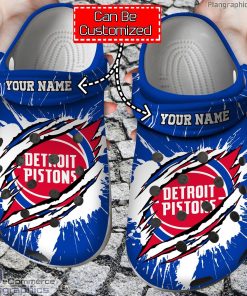 personalized name logo basketball detroit pistons claw crocs clog shoes 9ry6h