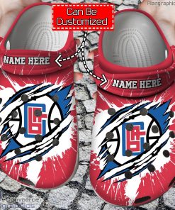 personalized name logo basketball los angeles clippers claw crocs clog shoes Al9sV