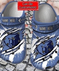 personalized name logo basketball memphis grizzlies ripped claw crocs clog shoes tRmkG