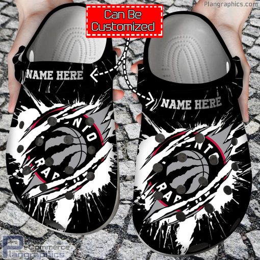 personalized name logo basketball toronto raptors claw crocs clog shoes VQcXh