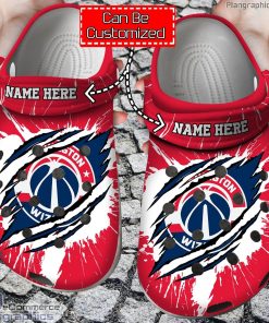 personalized name logo basketball washington wizards claw crocs clog shoes k0JuR