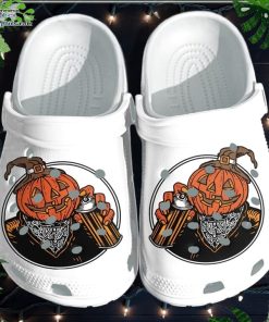 pumpkin hair stylist artist halloween crocs shoes clogs gift for male female Ongta