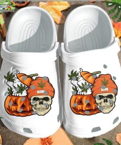 pumpkin weed skull tattoo shoes clog halloween crocs crocband clog 06IQI